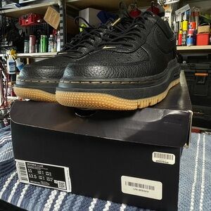 Nike Air Force 1 Luxe Black Gum Sneakers